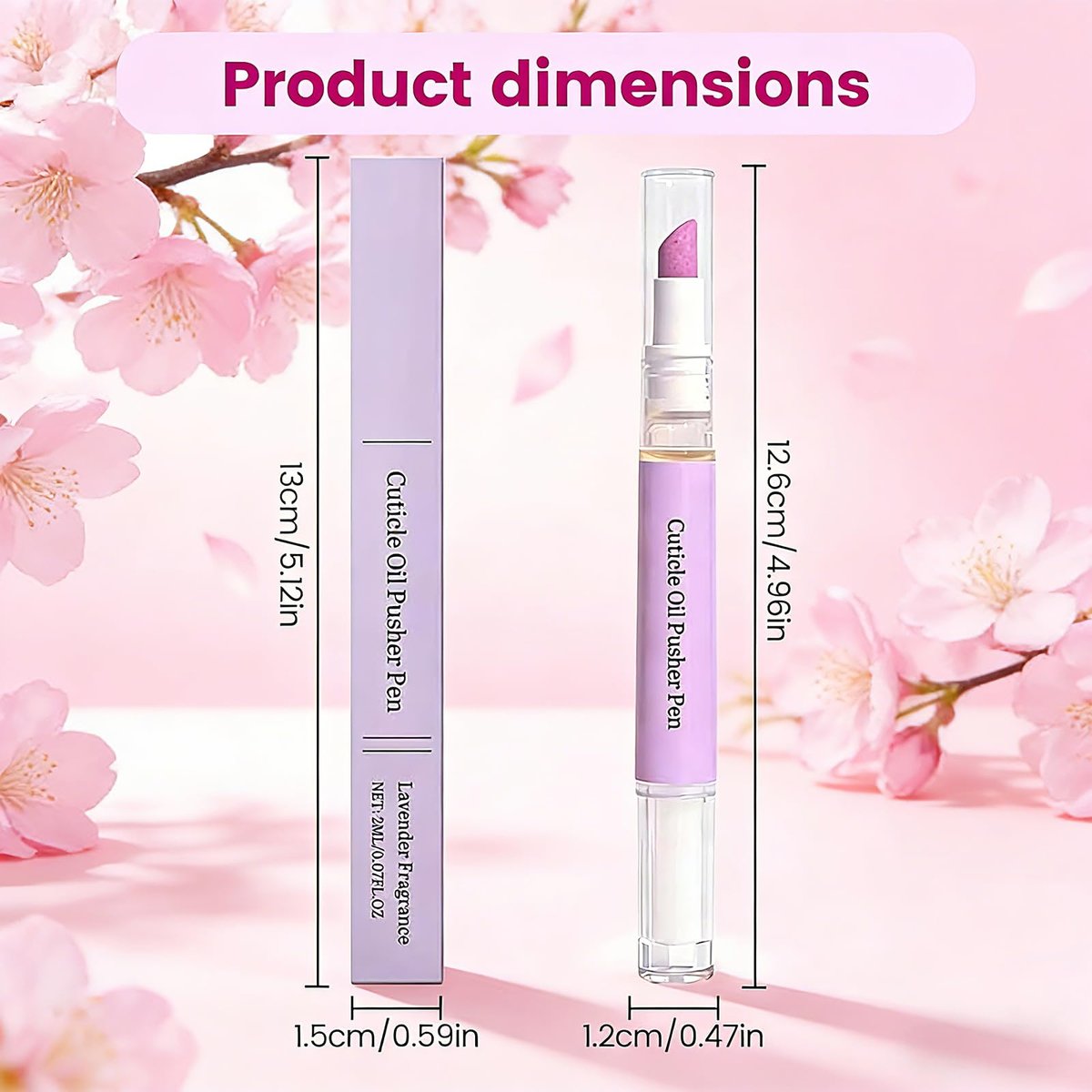 Yiueoiar 2 Pack Cuticle Oil Pusher Pen - Ceramic Cuticle Oil for Dry Nails & Cuticles, No Leak Travel Size Cuticle Pusher Pen, Moisturizing Nail Care Treatment for DIY Manicure & Salon Use - görsel 9