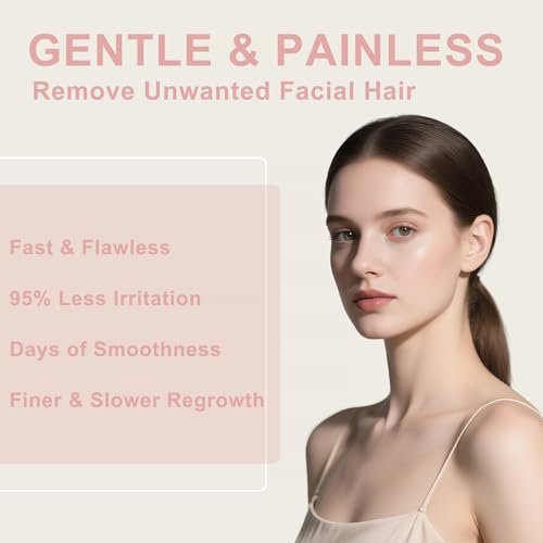 Flawless Facial Hair Removal Cream for Women – Sensitive Skin Depilatory, 1.69 Fl Oz Avelisse