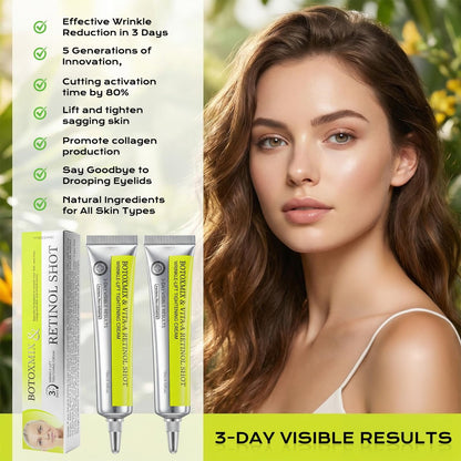 Botoxmix & Vita-A Retinol Shot Wrinkle-Lift Tightening Cream – High-Strength Retinoid Anti-Aging Cream with Natural Pore Minimizer (2-Pack, 0.5 oz Each) Avelisse