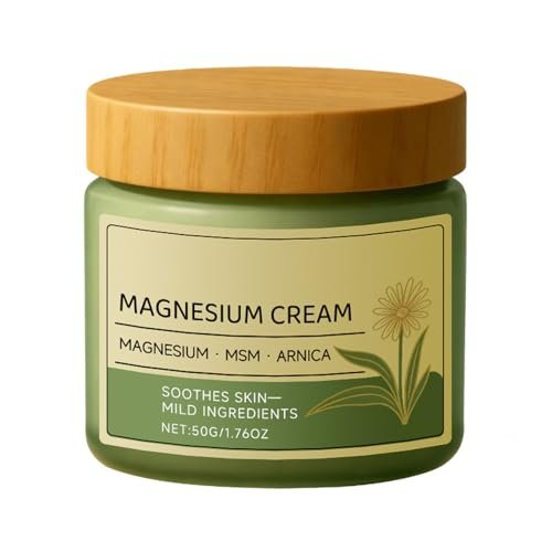Magnesium Cream with MSM & Arnica – Fast Absorbing, Non-Greasy Soothing Cream for Daily Total Comfort (1.76 oz) Avelisse