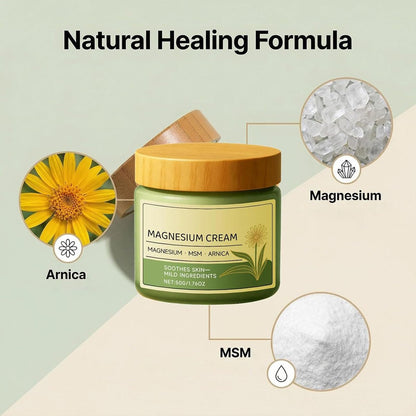 Magnesium Cream with MSM & Arnica – Fast Absorbing, Non-Greasy Soothing Cream for Daily Total Comfort (1.76 oz) Avelisse