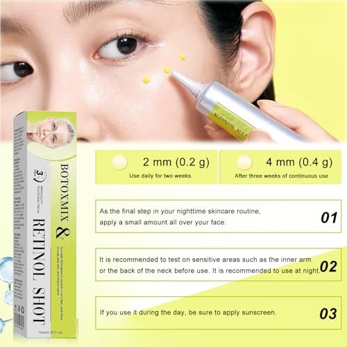 2-Pack Botoxmix & Vita-A Retinol Shot Wrinkle-Lift Tightening Cream - Instant Face Lift, Pore Minimizer, Reduces Wrinkles and Fine Lines for All Skin Types - görsel 12