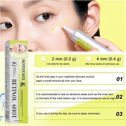 2-Pack Botoxmix & Vita-A Retinol Shot Wrinkle-Lift Tightening Cream - Instant Face Lift, Pore Minimizer, Reduces Wrinkles and Fine Lines for All Skin Types