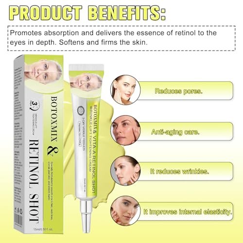 2-Pack Botoxmix & Vita-A Retinol Shot Wrinkle-Lift Tightening Cream - Instant Face Lift, Pore Minimizer, Reduces Wrinkles and Fine Lines for All Skin Types - görsel 14