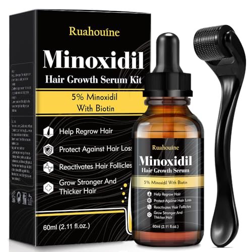 5% Minoxidil Hair Regrowth Oil for Men and Women – Extra Strength Topical Serum for Hair Loss, Promotes Thicker, Healthier Hair and Beard Growth Kit, 2.11 fl.oz (Pack of 2) Avelisse