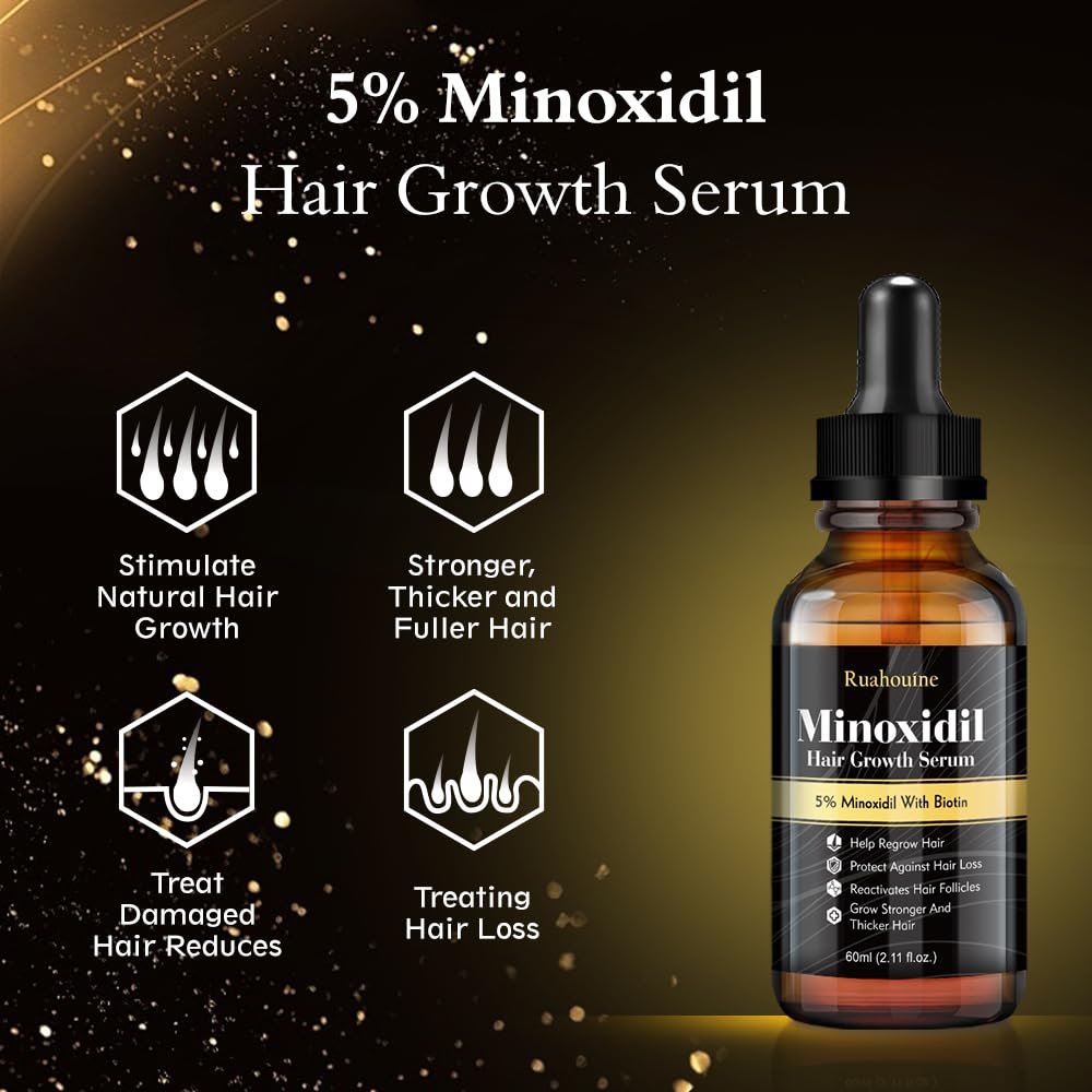 5% Minoxidil Hair Regrowth Oil for Men and Women – Extra Strength Topical Serum for Hair Loss, Promotes Thicker, Healthier Hair and Beard Growth Kit, 2.11 fl.oz (Pack of 2) Avelisse