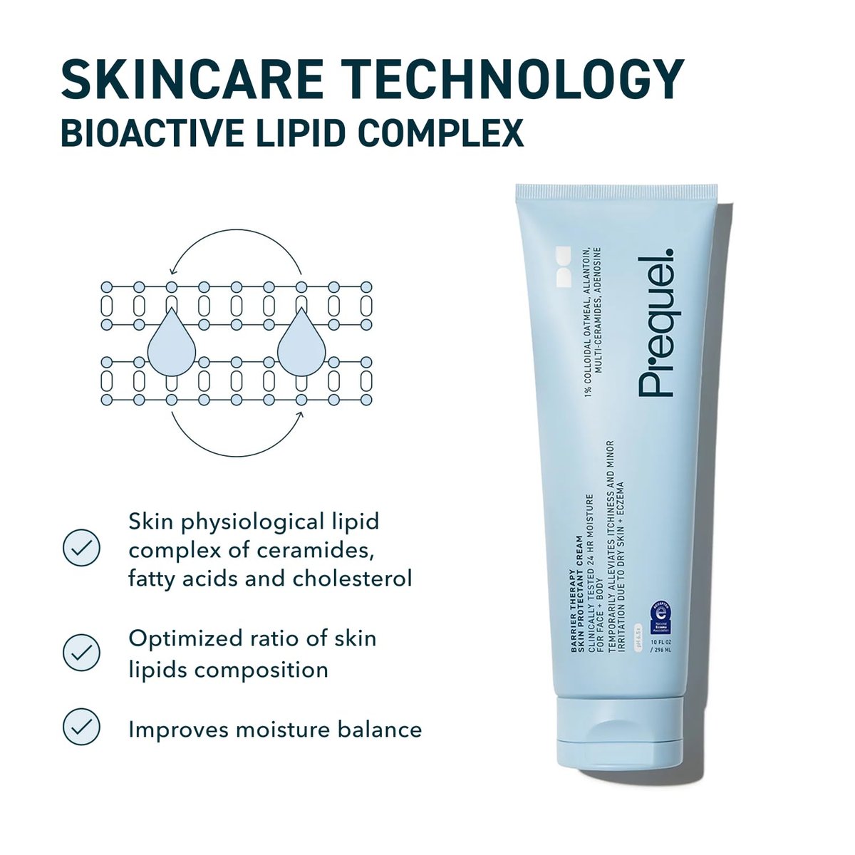 Prequel Barrier Therapy Skin Protectant Cream – 2 Pack (10 fl oz Each) Avelisse