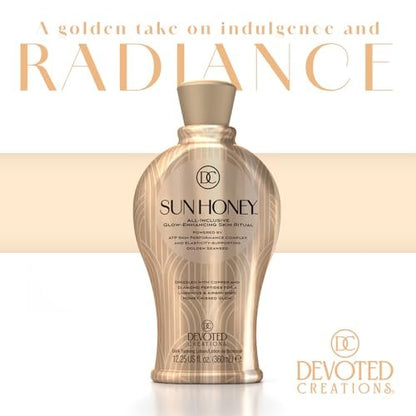 Devoted Creations Sun Honey All-Inclusive Glow-Enhancing Plateau Breaking Optimizer Ultra-Hydrating Dark Tanning Lotion, 12.25 Fl Oz Avelisse