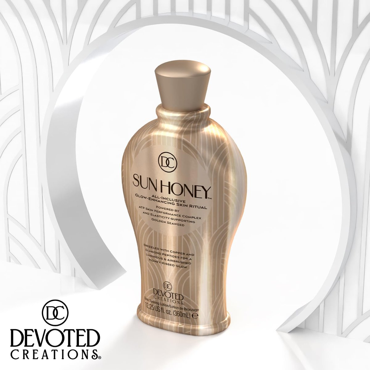 Devoted Creations Sun Honey All-Inclusive Glow-Enhancing Plateau Breaking Optimizer Ultra-Hydrating Dark Tanning Lotion, 12.25 Fl Oz Avelisse