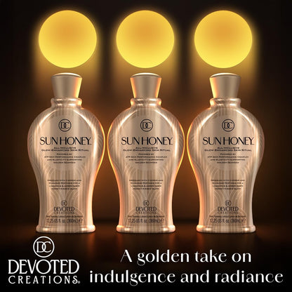 Devoted Creations Sun Honey All-Inclusive Glow-Enhancing Plateau Breaking Optimizer Ultra-Hydrating Dark Tanning Lotion, 12.25 Fl Oz Avelisse