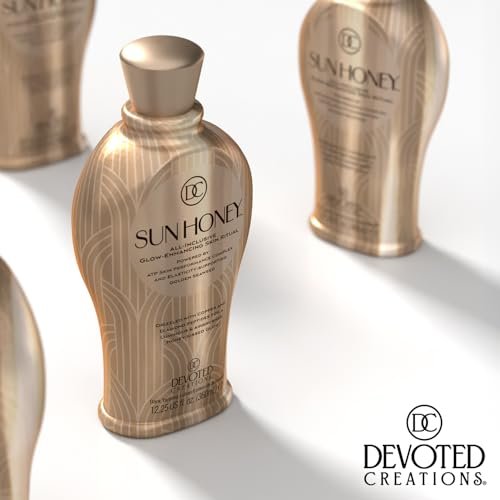 Devoted Creations Sun Honey All-Inclusive Glow-Enhancing Plateau Breaking Optimizer Ultra-Hydrating Dark Tanning Lotion, 12.25 Fl Oz Avelisse