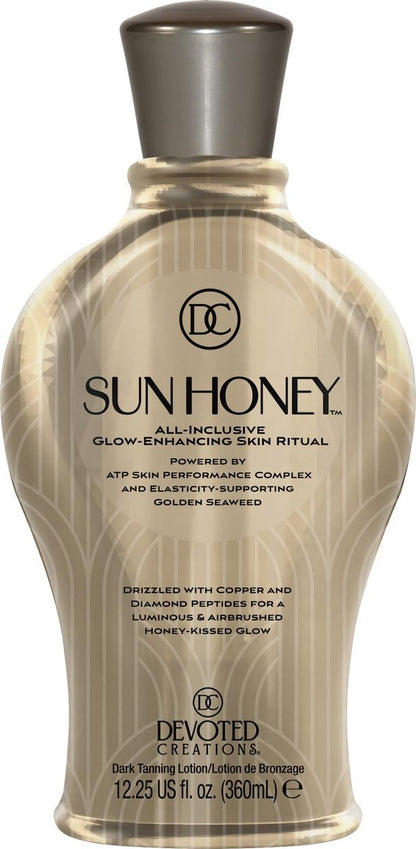 Devoted Creations Sun Honey All-Inclusive Glow-Enhancing Plateau Breaking Optimizer Ultra-Hydrating Dark Tanning Lotion, 12.25 Fl Oz Avelisse