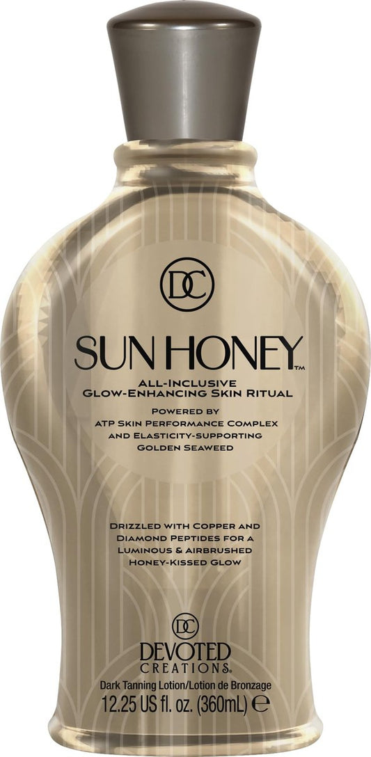 Devoted Creations Sun Honey All-Inclusive Glow-Enhancing Plateau Breaking Optimizer Ultra-Hydrating Dark Tanning Lotion, 12.25 Fl Oz Avelisse