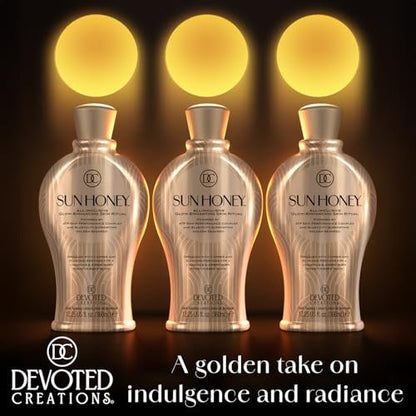 Devoted Creations Sun Honey All-Inclusive Glow-Enhancing Plateau Breaking Optimizer Ultra-Hydrating Dark Tanning Lotion, 12.25 Fl Oz Avelisse