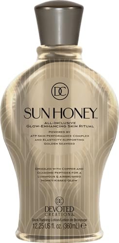 Devoted Creations Sun Honey All-Inclusive Glow-Enhancing Plateau Breaking Optimizer Ultra-Hydrating Dark Tanning Lotion, 12.25 Fl Oz Avelisse