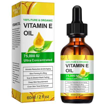 HJFRONGF Vitamin E Oil for Skin, Face, Scars, and Body - Moisturizing Dry Skin - 2 Oz