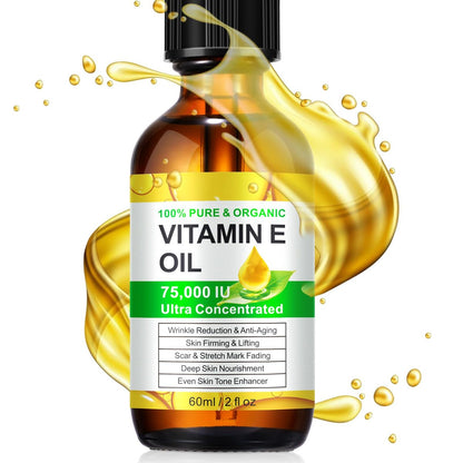 HJFRONGF Vitamin E Oil for Skin, Face, Scars, and Body - Moisturizing Dry Skin - 2 Oz