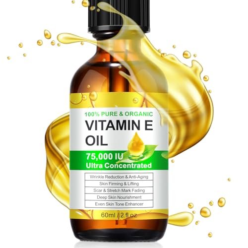 HJFRONGF Vitamin E Oil for Skin, Face, Scars, and Body - Moisturizing Dry Skin - 2 Oz - görsel 16