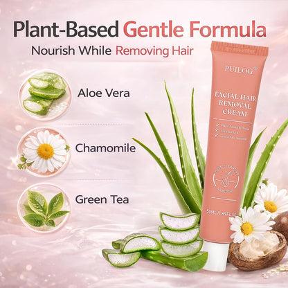 Facial Hair Removal Cream for Women – Painless Depilatory for Upper Lip & Chin, Sensitive Skin Formula with Soothing Care, Fast 5-Min Hair Remover, Smooth Skin Lasting Results Avelisse