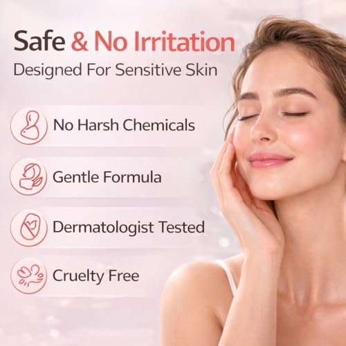 Facial Hair Removal Cream for Women – Painless Depilatory for Upper Lip & Chin, Sensitive Skin Formula with Soothing Care, Fast 5-Min Hair Remover, Smooth Skin Lasting Results Avelisse