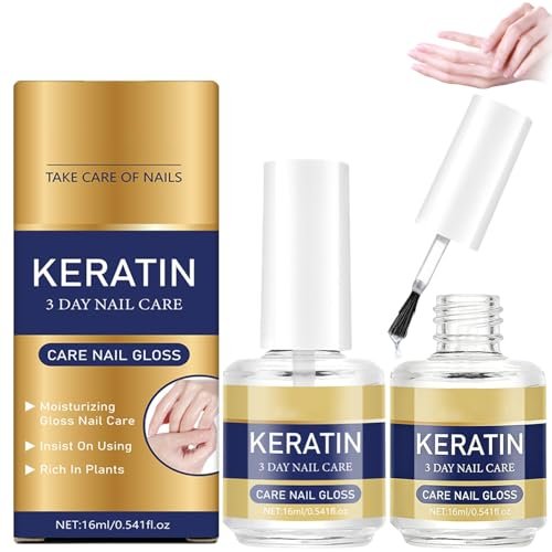 2-Pack Keratin Nail Care Oil - Moisturizing Treatment with Aloe Vera & Lavender for Strong, Glossy Nails Avelisse