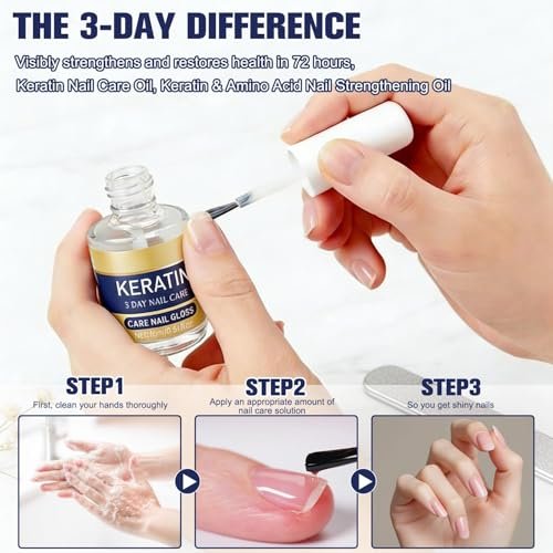 2-Pack Keratin Nail Care Oil - Moisturizing Treatment with Aloe Vera & Lavender for Strong, Glossy Nails Avelisse