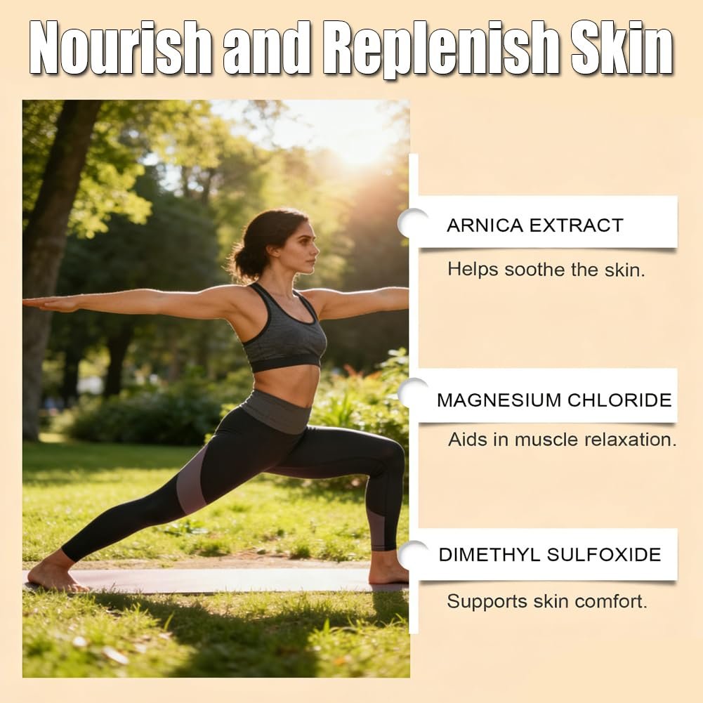Nerve Relief Magnesium Cream with Arnica and MSM - Soothing Muscle Relaxation & Deep Hydration, 1.76 oz Avelisse