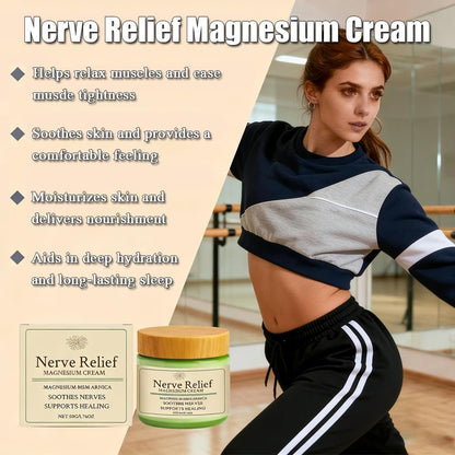 Nerve Relief Magnesium Cream with Arnica and MSM - Soothing Muscle Relaxation & Deep Hydration, 1.76 oz Avelisse