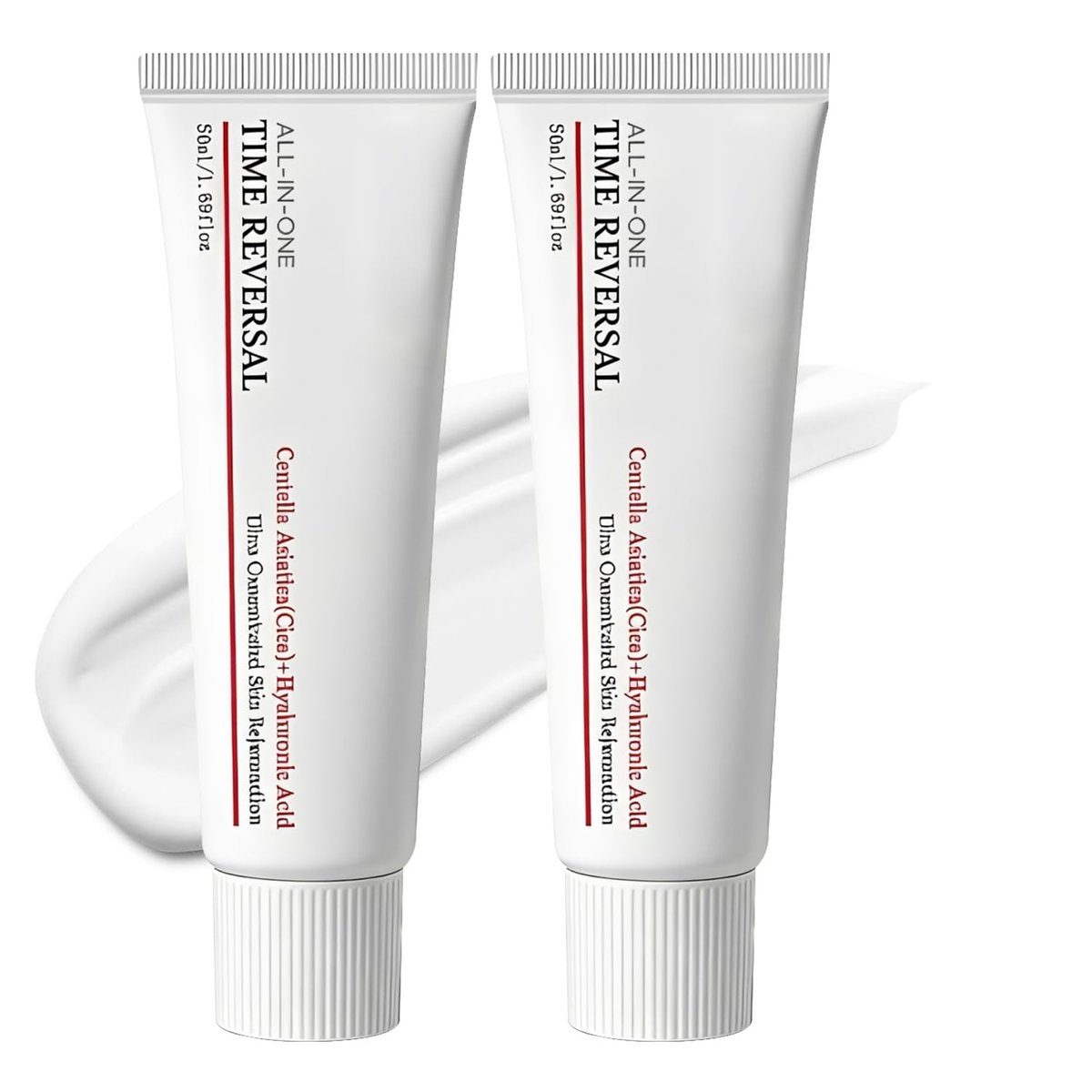 BSpecter 2Pcs Time Reverse Cream - All-In-One Face Moisturizer with Centella, Collagen & Hyaluronic Acid for Hydrating, Nourishing, Firming & Reducing Wrinkles (0.5 Fl Oz Each) Avelisse