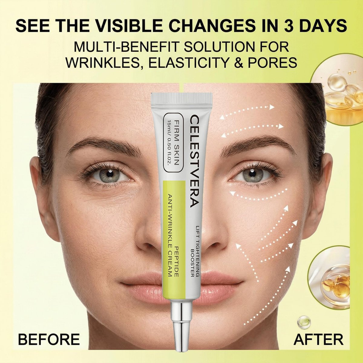 Celestvera Retinol Shot Wrinkle-Lift Tightening Cream – 0.1% Retinal + 3% Matryxyl High Potency Retinoid Serum for Face, Supports Skin Elasticity & Pore Clarity (1 Fl Oz) Avelisse