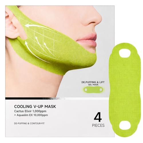 Nascence V-Line Lifting Tape with Cactox Collagen – Double Chin Lifting Band for Sagging Jawline & Facial Puffiness (4 Pack) Avelisse