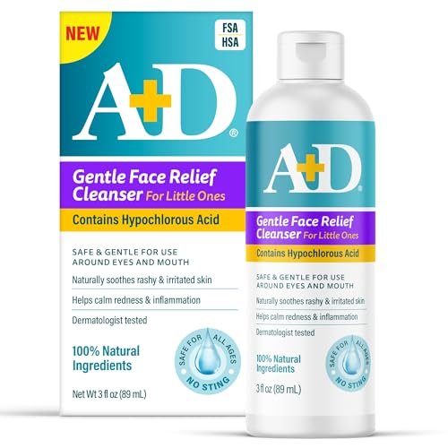 A+D Gentle Face Relief Cleanser for Little Ones with Hypochlorous Acid - 3 oz, 100% Natural, Non-Toxic, Sting-Free, Safe Around Eyes & Mouth - görsel 2