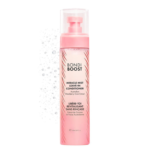 BONDIBOOST Miracle Mist Leave In Conditioner & Heat Protectant - 5.07 Fl Oz, Biotin & Strawberry Extract, Sulfate/Paraben Free, Lightweight Detangling Spray for Glass Hair Avelisse