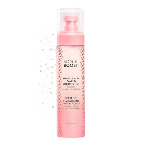 BONDIBOOST Miracle Mist Leave In Conditioner & Heat Protectant - 5.07 Fl Oz, Biotin & Strawberry Extract, Sulfate/Paraben Free, Lightweight Detangling Spray for Glass Hair Avelisse
