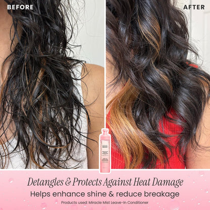 BONDIBOOST Miracle Mist Leave In Conditioner & Heat Protectant - 5.07 Fl Oz, Biotin & Strawberry Extract, Sulfate/Paraben Free, Lightweight Detangling Spray for Glass Hair Avelisse