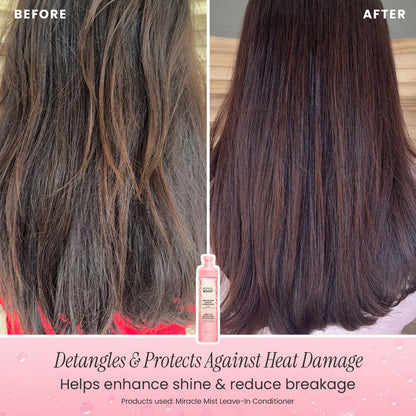 BONDIBOOST Miracle Mist Leave In Conditioner & Heat Protectant - 5.07 Fl Oz, Biotin & Strawberry Extract, Sulfate/Paraben Free, Lightweight Detangling Spray for Glass Hair Avelisse