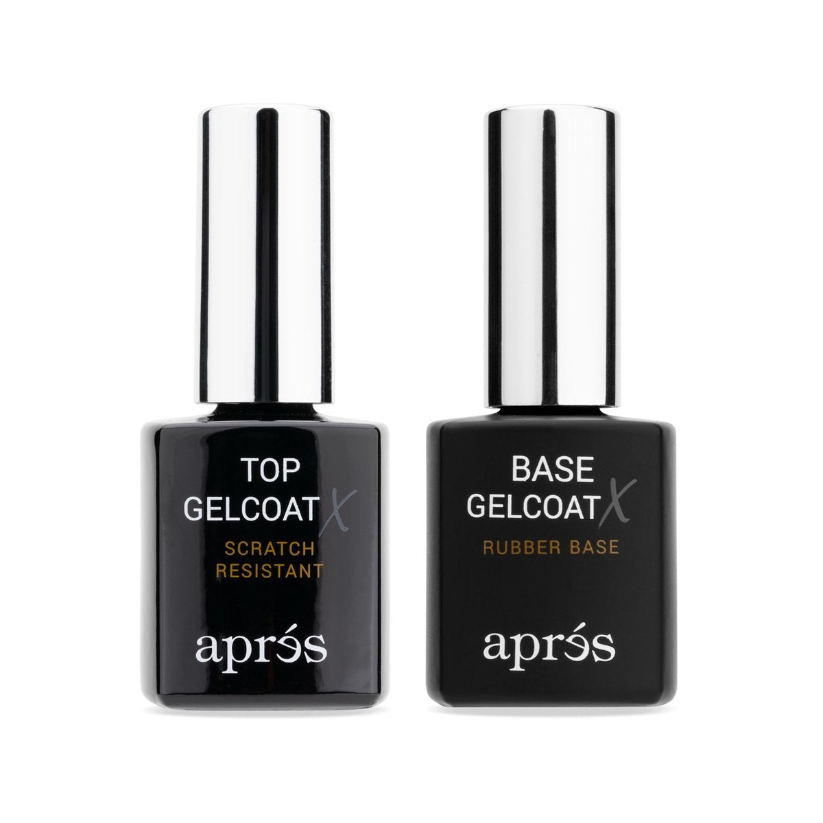 APRÉS Base Coat X & Top Gelcoat X Set 15ml | HEMA & TPO-Free Rubber Base and High-Gloss Top Coat – Scratch-Resistant Soak-Off Gel Nail Polish Avelisse