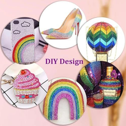 Bedazzling Kit 3mm Flatback Rhinestones - 40 Colors Jelly Resin Gems for Nail Art, Shoes, Crafts, Makeup, Diamond Art & DIY Avelisse