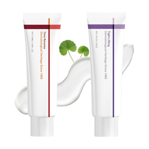 Centella Asiatica Face Moisturizer with Retinol, Time Reverse & Tight Lifting Cream Duo – Fragrance-Free Hydrating Skincare for Youthful Look, 3.38 Fl Oz (2 Pack) Avelisse