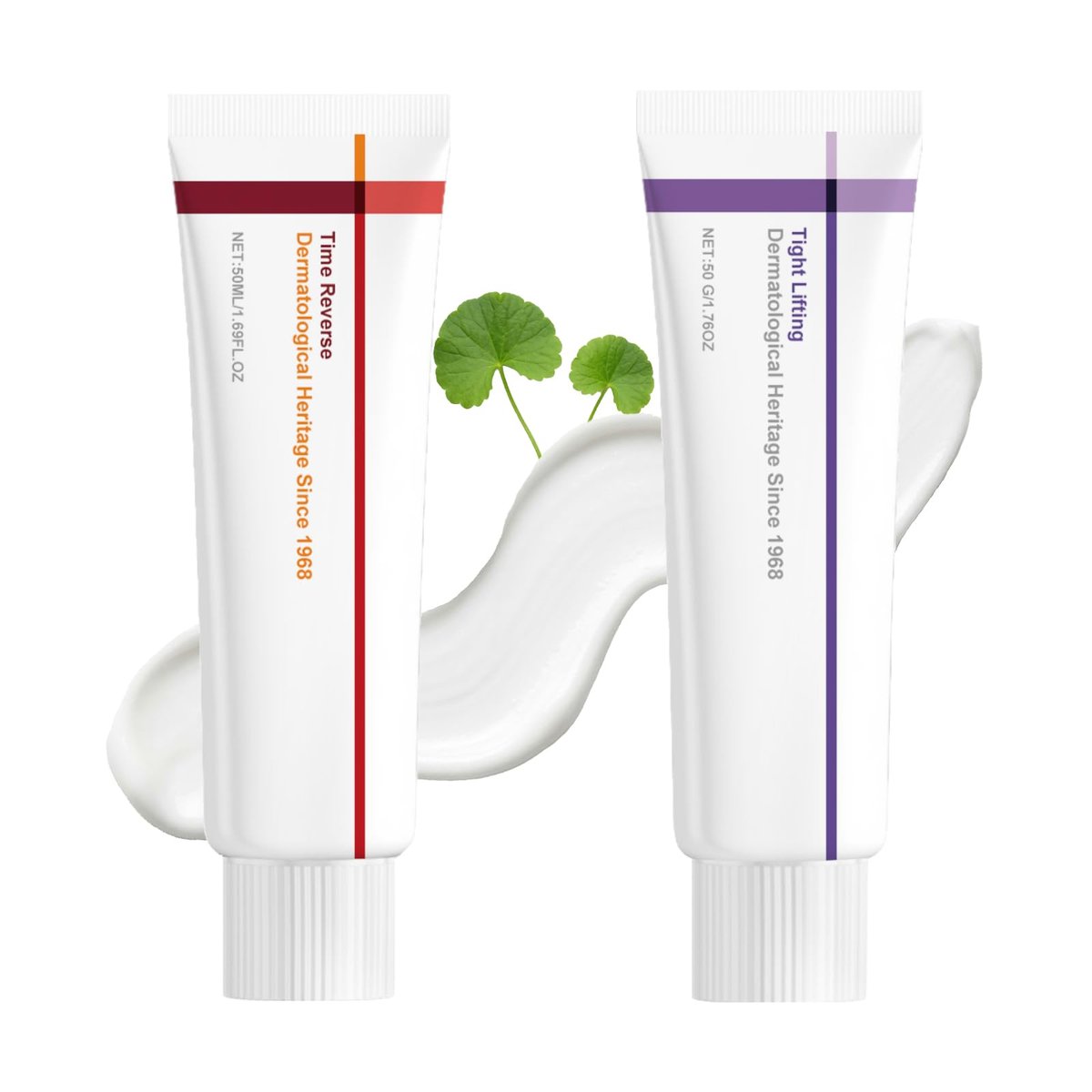 Centella Asiatica Face Moisturizer with Retinol, Time Reverse & Tight Lifting Cream Duo – Fragrance-Free Hydrating Skincare for Youthful Look, 3.38 Fl Oz (2 Pack) Avelisse