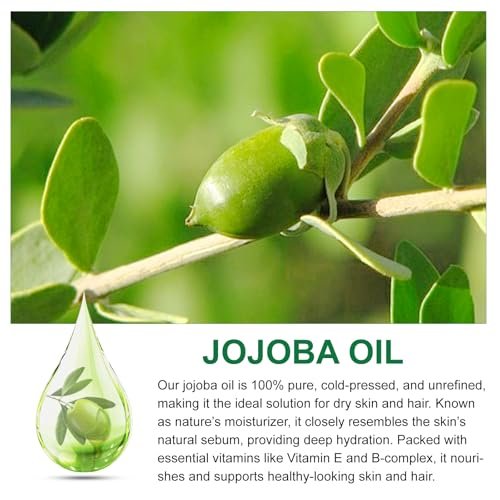 ABOUSHE Non-Greasy Jojoba Oil – Lightweight Summer Face Oil for Gua Sha & Facial Tools, Fast Absorbing, Helps Skin Look Smooth & Balanced, 2.0 Fl Oz - görsel 10