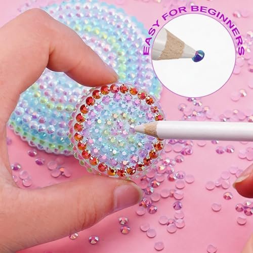 Ayzololo 42 Colors Resin Jelly Rhinestones for Bedazzling - 3mm 32000Pcs Flatback Gems with B7000 Glue, Tweezer & Pickup Pen for Nail Art, DIY Crafts, Phone Cases - görsel 12