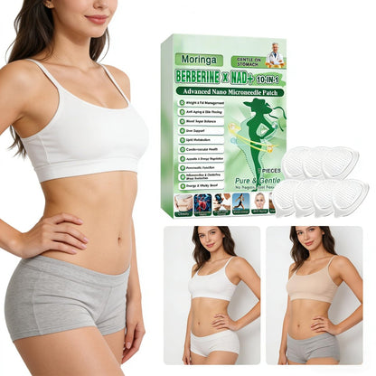 POSOJPIP Moringa Berberine Patches, 2026 Upgraded 10-in-1 Nano Microdarts Patch, Natural Herbal Body Patch for Women & Men, Suitable for All Skin Types - Set of 2 Boxes Avelisse