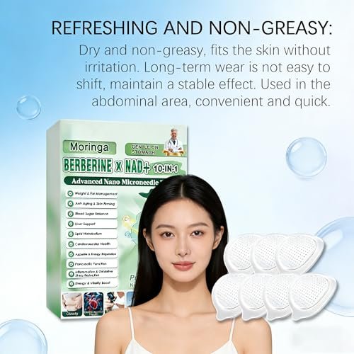 POSOJPIP Moringa Berberine Patches, 2026 Upgraded 10-in-1 Nano Microdarts Patch, Natural Herbal Body Patch for Women & Men, Suitable for All Skin Types - Set of 2 Boxes Avelisse