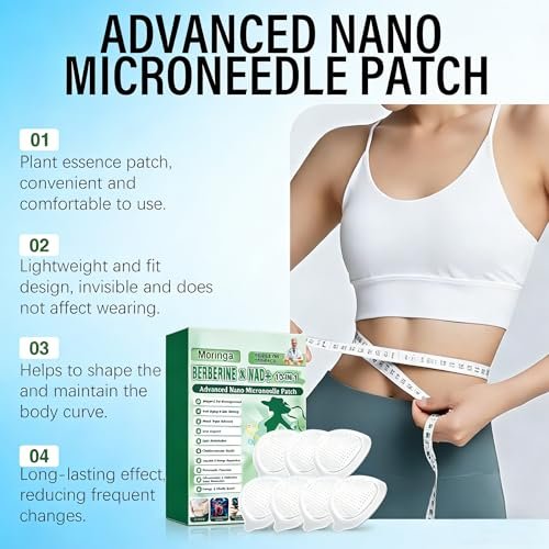 POSOJPIP Moringa Berberine Patches, 2026 Upgraded 10-in-1 Nano Microdarts Patch, Natural Herbal Body Patch for Women & Men, Suitable for All Skin Types - Set of 2 Boxes Avelisse