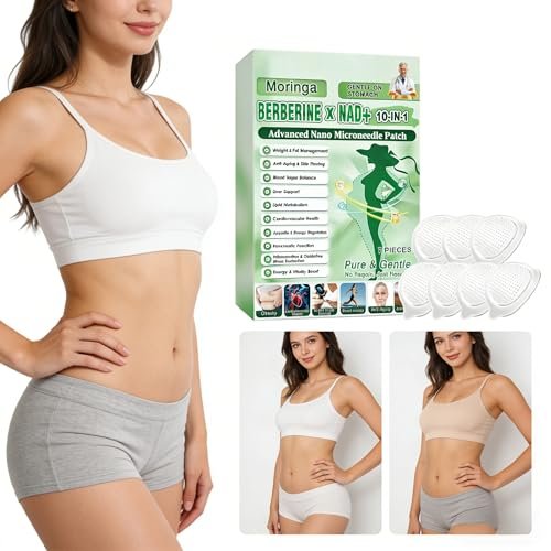 POSOJPIP Moringa Berberine Patches, 2026 Upgraded 10-in-1 Nano Microdarts Patch, Natural Herbal Body Patch for Women & Men, Suitable for All Skin Types - Set of 2 Boxes Avelisse