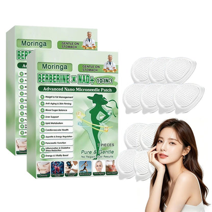 POSOJPIP Moringa Berberine Patches, 2026 Upgraded 10-in-1 Nano Microdarts Patch, Natural Herbal Body Patch for Women & Men, Suitable for All Skin Types - Set of 2 Boxes Avelisse