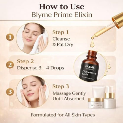 Blyme Prime Elixir Serum – Peptide, Hyaluronic Acid & Retinol for Smooth, Hydrated Skin – 30ml Avelisse