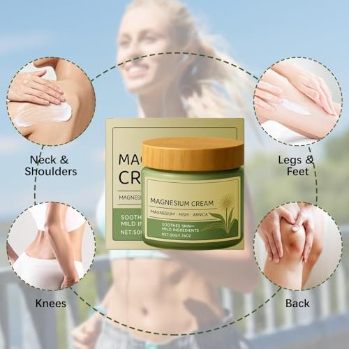 ScontLuy Magnesium Cream with MSM & Arnica – Gentle Soothing Formula for Legs, Shoulders & Back, Fast-Absorbing Non-Greasy Daily Support, 50g (2-Pack) - görsel 5
