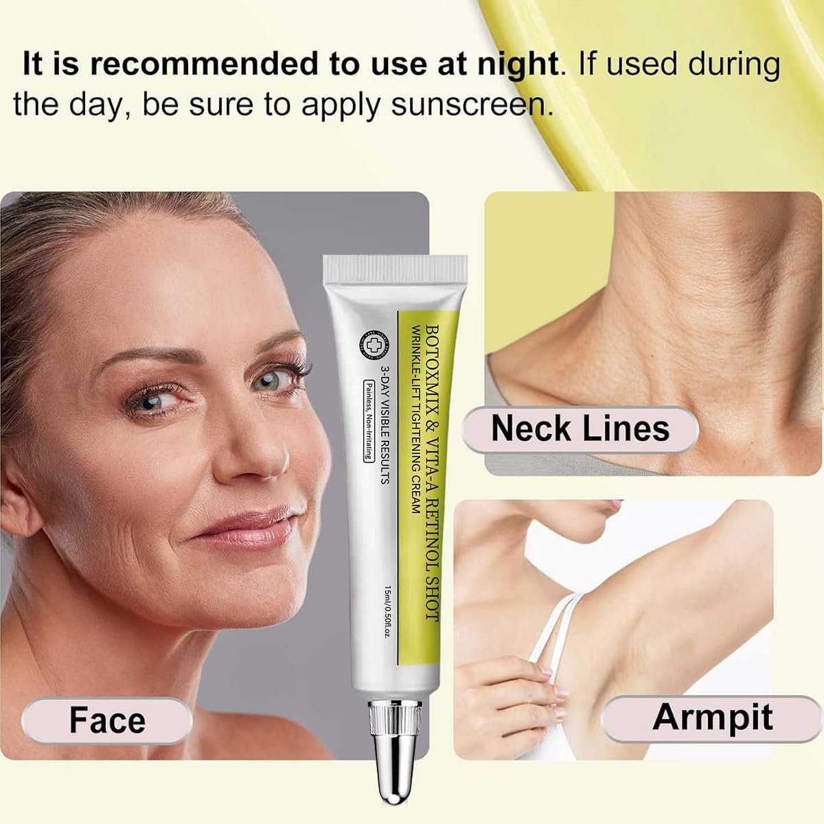 Botoxmix & Vita-A Retinol Shot Tightening Booster 2-Pack | Anti-Aging Wrinkle Cream with Retinoid for All Skin Types Avelisse